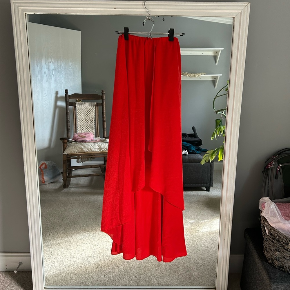 Vici Red High Low Skirt
